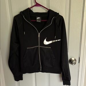Nike Women's Black Hoodie. Size S